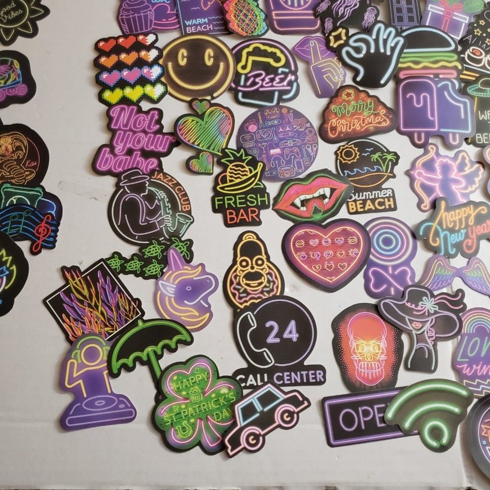 Neon sign style stickers 100 - Picture 7 of 11